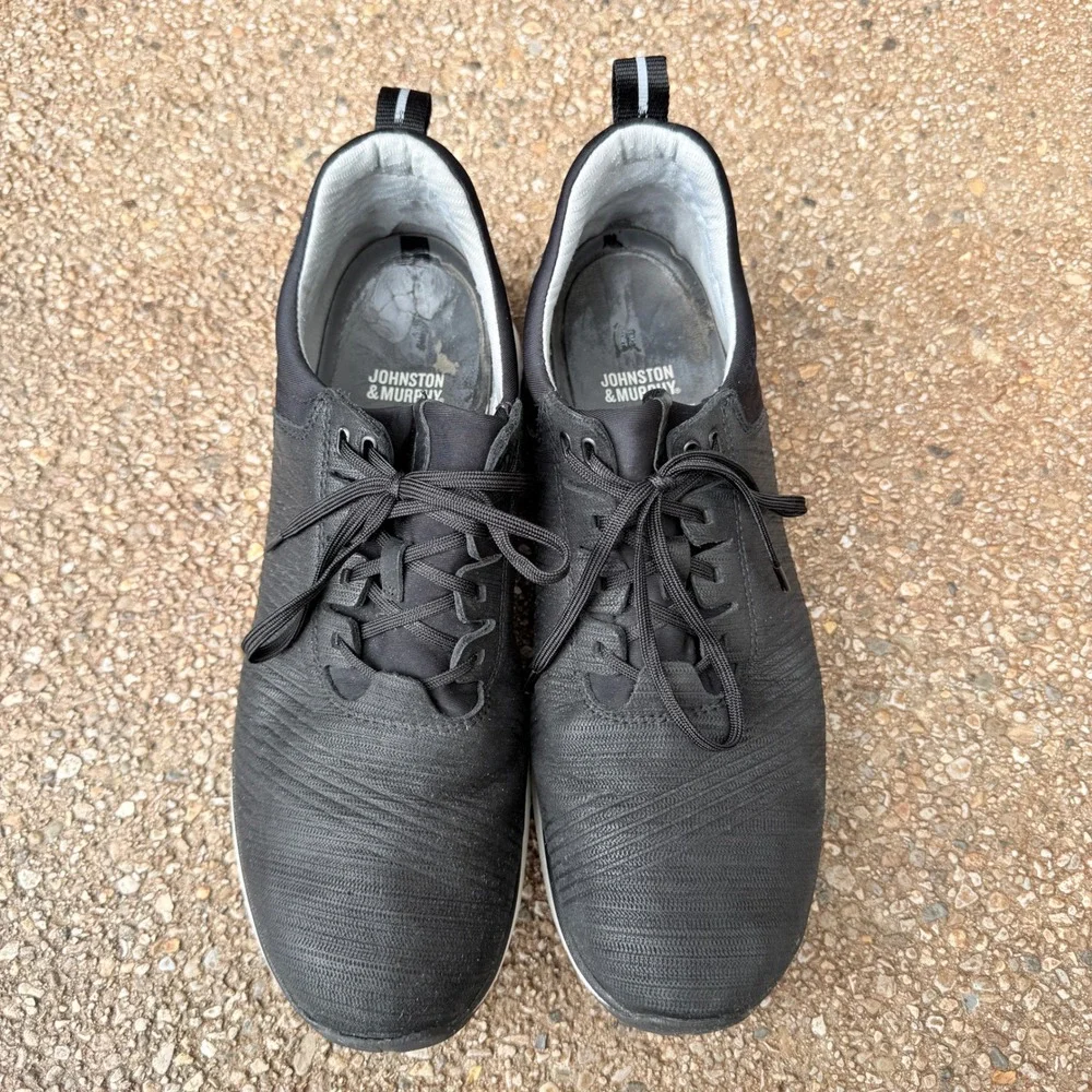 Johnston & Murphy XC4 Sneaker Mens 12 Black Waterproof Leather Smart Degree READ